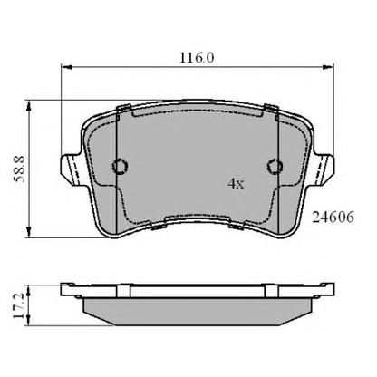 Photo Brake Pad Set, disc brake NATIONAL NP2535