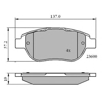 Photo Brake Pad Set, disc brake NATIONAL NP2545