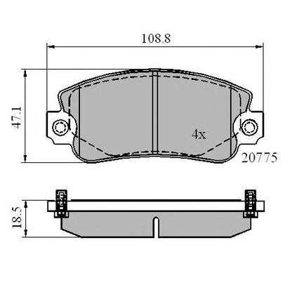 Photo Brake Pad Set, disc brake NATIONAL NP2669