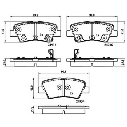 Photo Brake Pad Set, disc brake NATIONAL NP2691