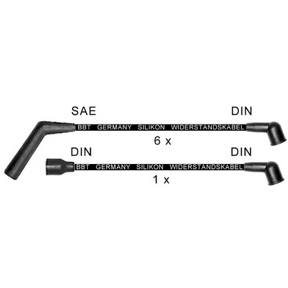 Фото Комплект проводов зажигания BBT ZK1786