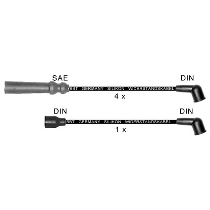 Фото Комплект проводов зажигания BBT ZK1781