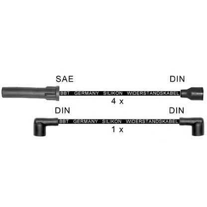 Zdjęcie Zestaw przewodów zapłonowych BBT ZK1878
