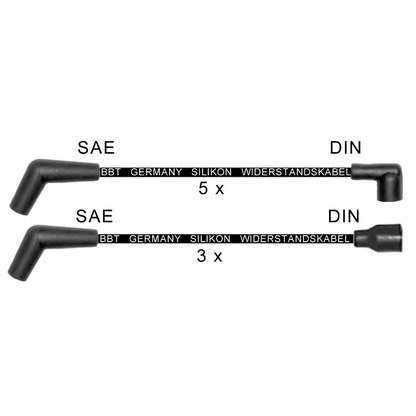 Zdjęcie Zestaw przewodów zapłonowych BBT ZK1247
