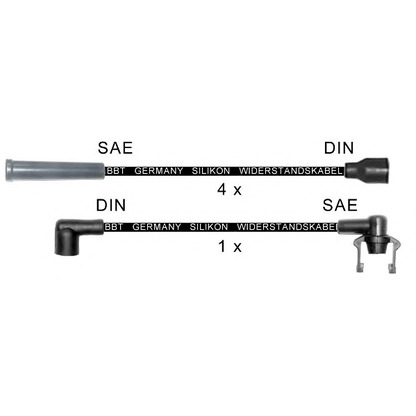 Zdjęcie Zestaw przewodów zapłonowych BBT ZK1543