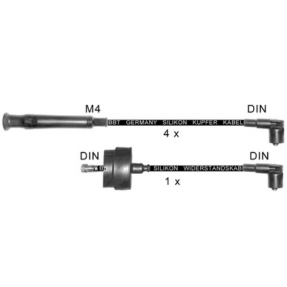 Zdjęcie Zestaw przewodów zapłonowych BBT ZK1033