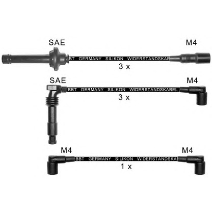 Zdjęcie Zestaw przewodów zapłonowych BBT ZK1039