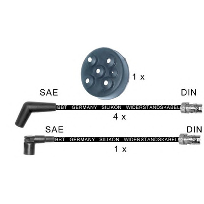 Zdjęcie Zestaw przewodów zapłonowych BBT ZK1017