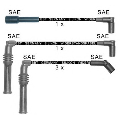 Zdjęcie Zestaw przewodów zapłonowych BBT ZK1540
