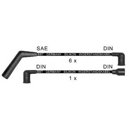 Фото Комплект проводов зажигания BBT ZK1448