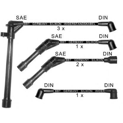 Zdjęcie Zestaw przewodów zapłonowych BBT ZK1690