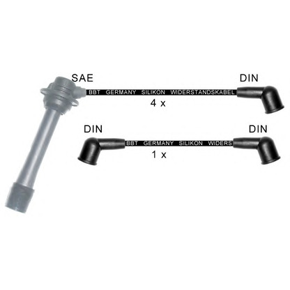 Zdjęcie Zestaw przewodów zapłonowych BBT ZK1704