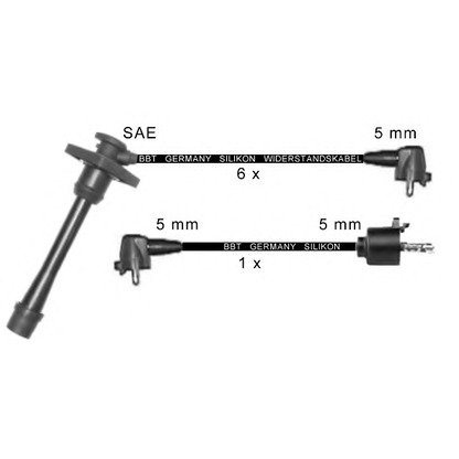 Zdjęcie Zestaw przewodów zapłonowych BBT ZK1743