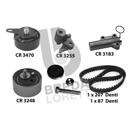 Photo Timing Belt Kit BREDA  LORETT KCD0157