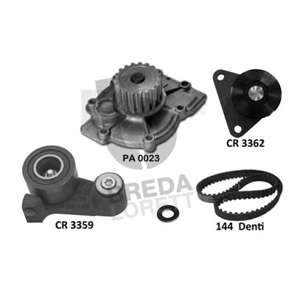 Photo Water Pump & Timing Belt Kit BREDA  LORETT KPA0403A