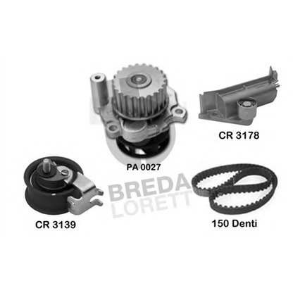 Photo Water Pump & Timing Belt Kit BREDA  LORETT KPA0645A