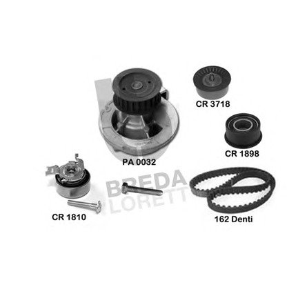 Photo Water Pump & Timing Belt Kit BREDA  LORETT KPA0718B