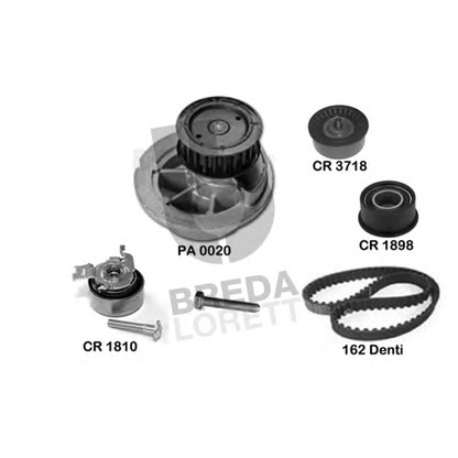 Zdjęcie Pompa wodna + zestaw paska rozrządu BREDA  LORETT KPA0718C
