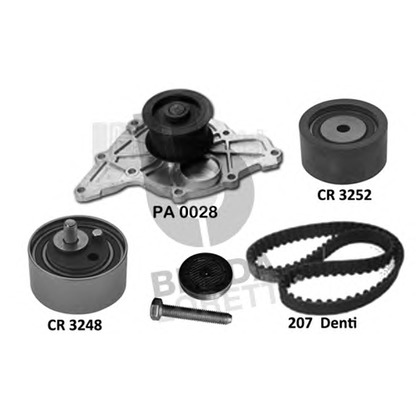 Photo Water Pump & Timing Belt Kit BREDA  LORETT KPA0771A