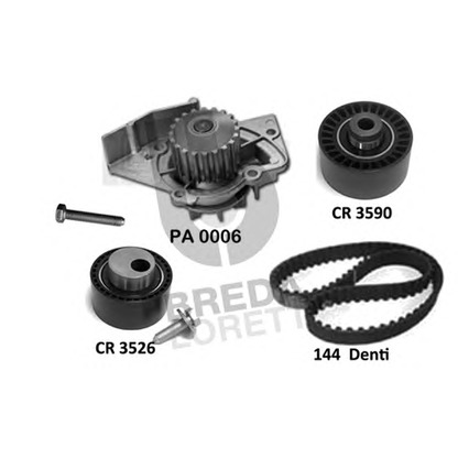 Photo Water Pump & Timing Belt Kit BREDA  LORETT KPA0785A