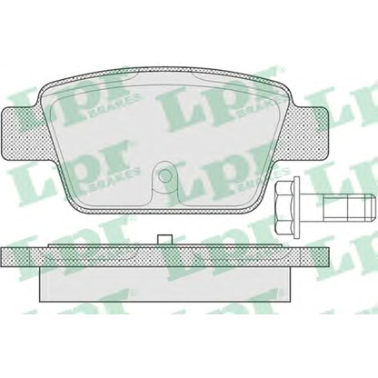 Фото Комплект тормозных колодок, дисковый тормоз LPR 05P1269