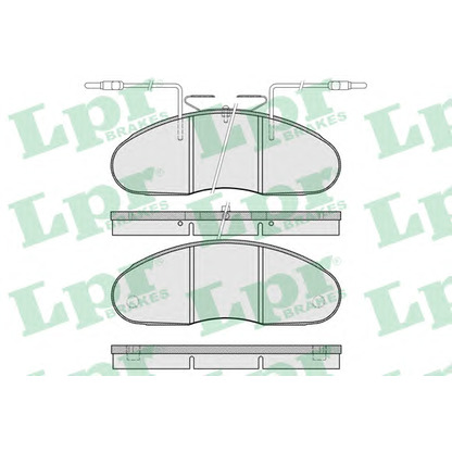 Фото Комплект тормозных колодок, дисковый тормоз LPR 05P580
