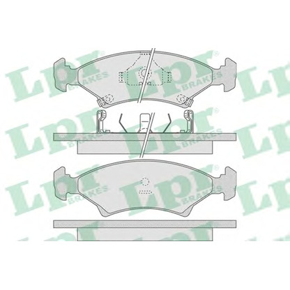 Фото Комплект тормозных колодок, дисковый тормоз LPR 05P737