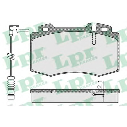 Фото Комплект тормозных колодок, дисковый тормоз LPR 05P899B