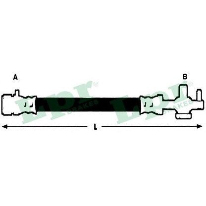 Zdjęcie Przewód hamulcowy elastyczny LPR 6T46651