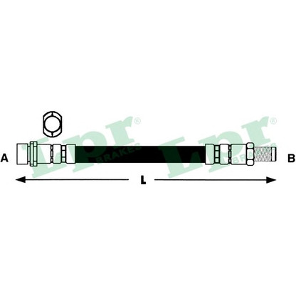Zdjęcie Przewód hamulcowy elastyczny LPR 6T48040