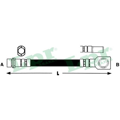 Zdjęcie Przewód hamulcowy elastyczny LPR 6T46591