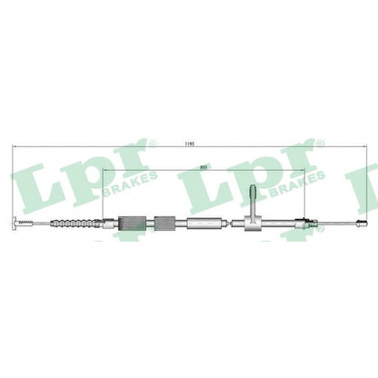 Foto Cable de accionamiento, freno de estacionamiento LPR C0016B