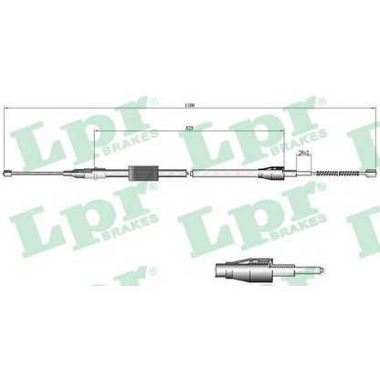 Foto Cable de accionamiento, freno de estacionamiento LPR C0035B