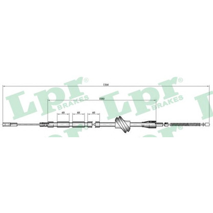 Photo Cable, parking brake LPR C0042B