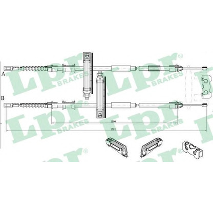 Foto Cable de accionamiento, freno de estacionamiento LPR C0226B