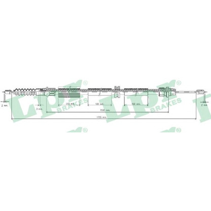 Photo Cable, parking brake LPR C0262B