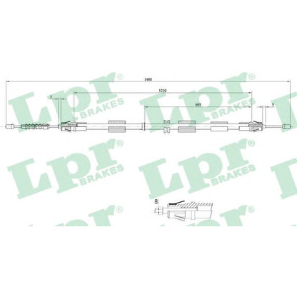 Photo Cable, parking brake LPR C0266B