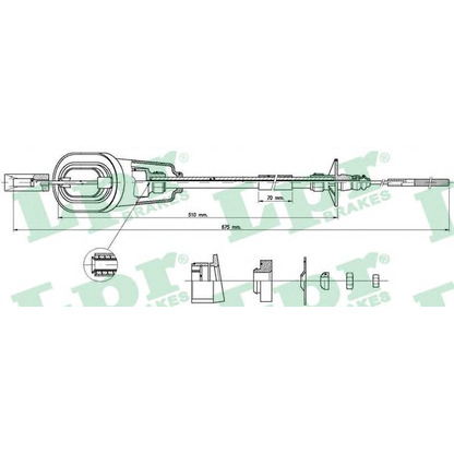 Фото Трос, управление сцеплением LPR C0317C