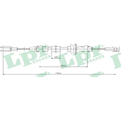 Photo Cable, parking brake LPR C0368B