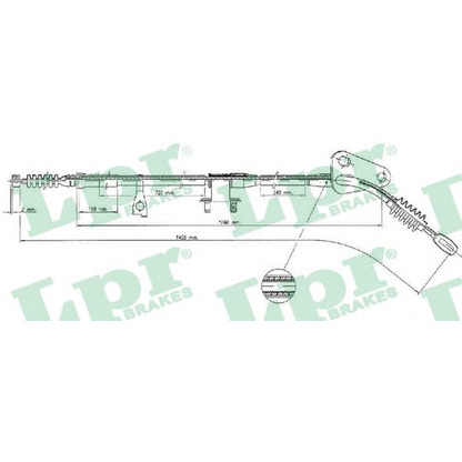 Foto Cable de accionamiento, freno de estacionamiento LPR C0375B