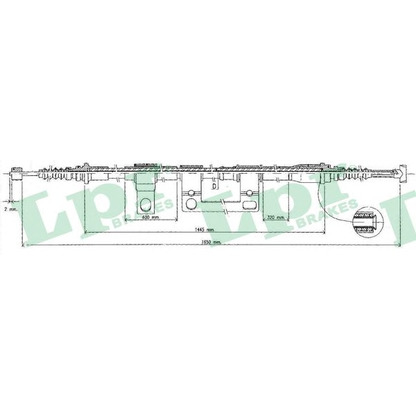 Photo Cable, parking brake LPR C0395B