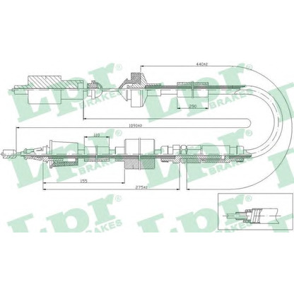 Foto Cable de accionamiento, accionamiento del embrague LPR C0470C