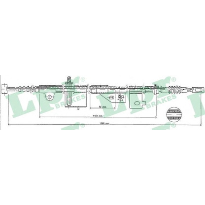 Foto Cable de accionamiento, freno de estacionamiento LPR C0498B