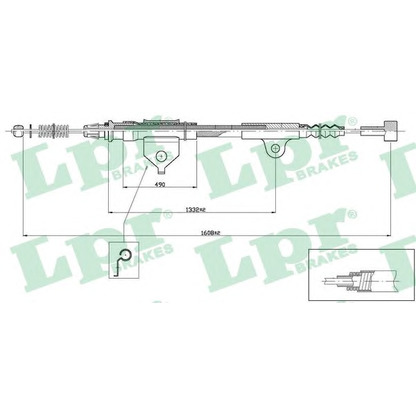 Photo Cable, parking brake LPR C0504B