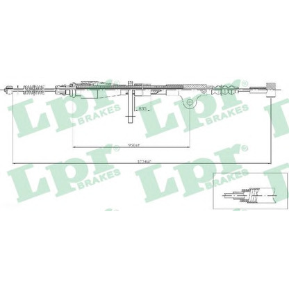 Photo Cable, parking brake LPR C0505B