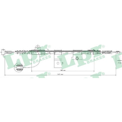 Photo Cable, parking brake LPR C0513B