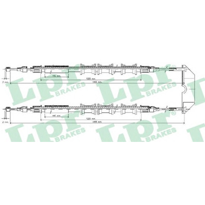 Photo Cable, parking brake LPR C0583B