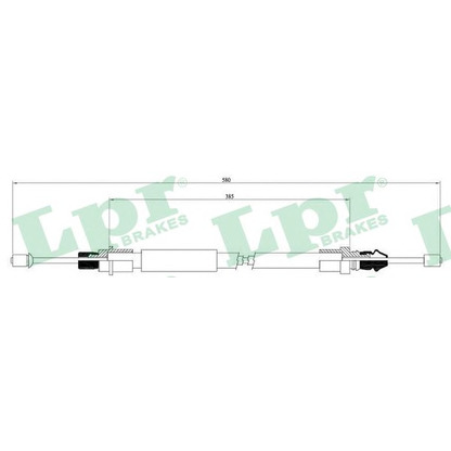 Photo Cable, parking brake LPR C0628B