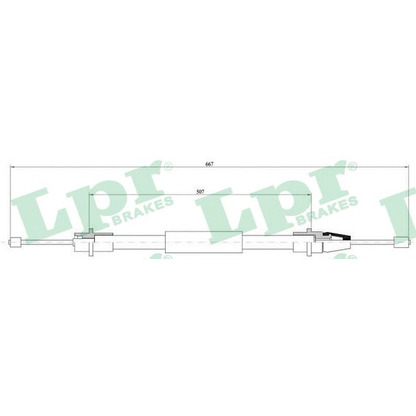 Photo Cable, parking brake LPR C0637B