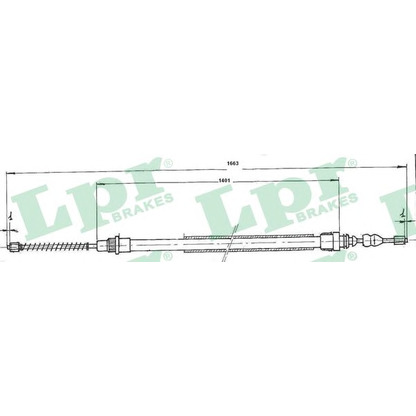 Photo Cable, parking brake LPR C0725B